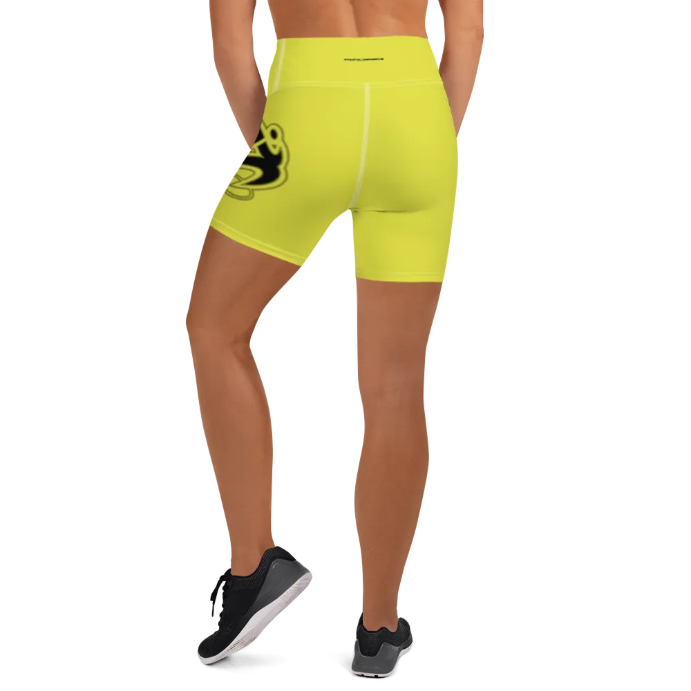 Athletic Apparatus Starship Black logo White stitch Yoga Shorts