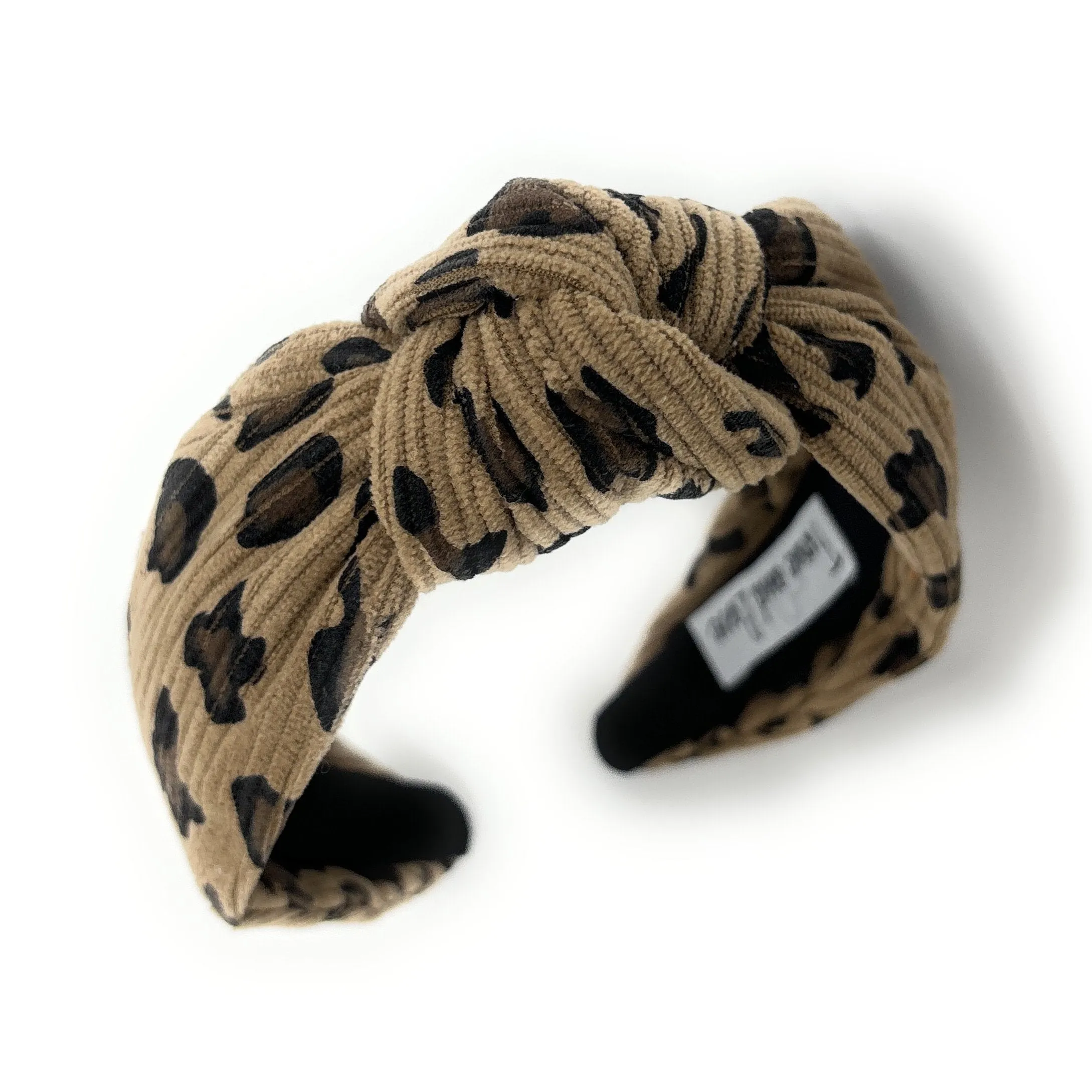 Beige Animal Print Knot Headband