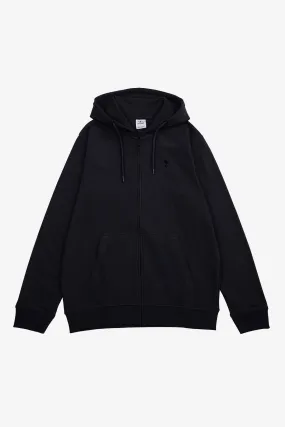 Black Embroidered Zipper Hoodie - S24 - MH0076R