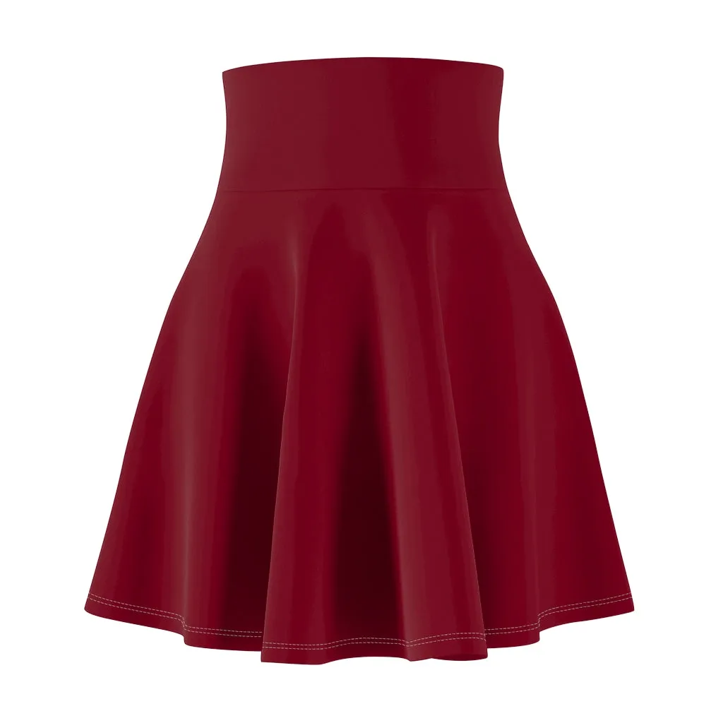 Burgundy Skater Skirt
