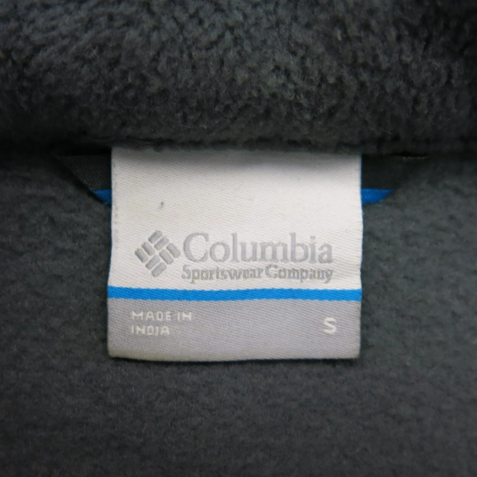 Columbia Mens Fleece Jacket Full Zip Long Sleeve Mock Neck Slate Green SZ Small