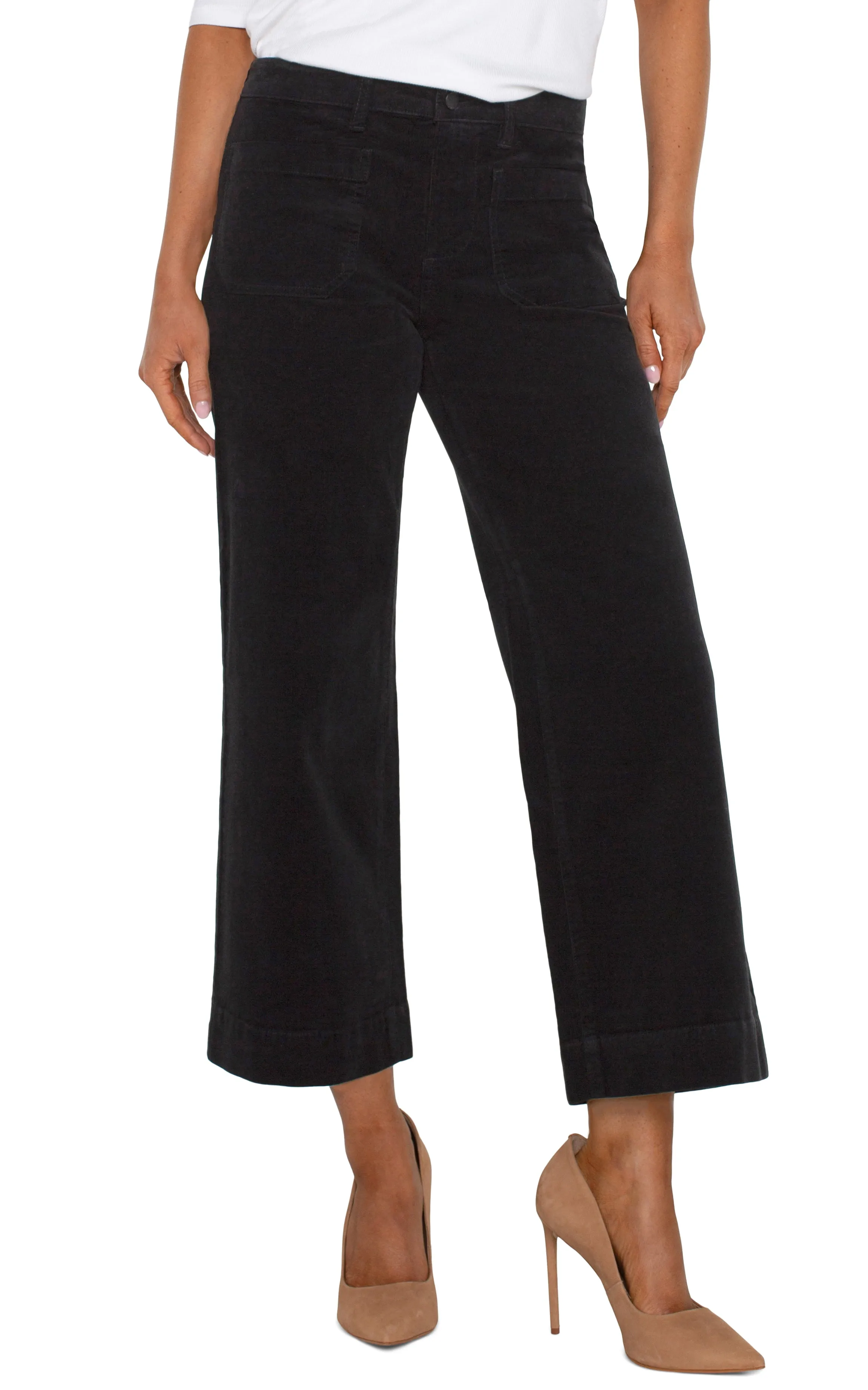 CORDUROY CROP WIDE LEG
