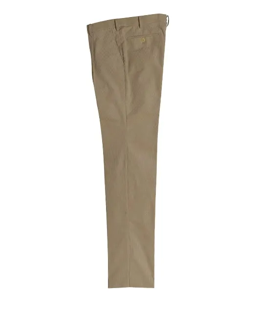Cotton pants Fine-wale corduroy single pleat
