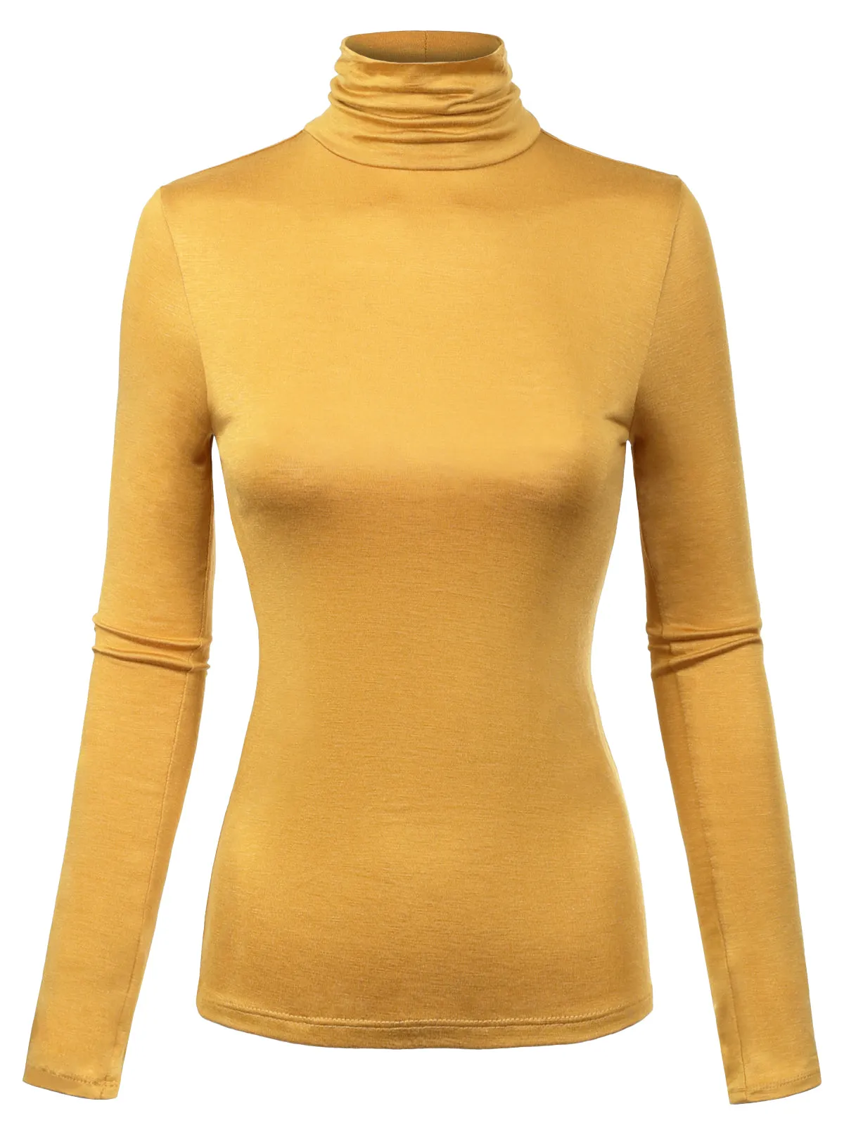 Long Sleeve Turtleneck Lightweight Pullover Slim Fit Top