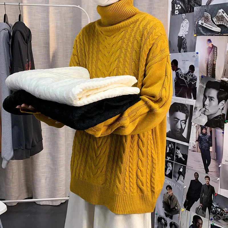 Men Turtleneck Sweater Turtleneck Sweater Men's Slim Fit Sweater
