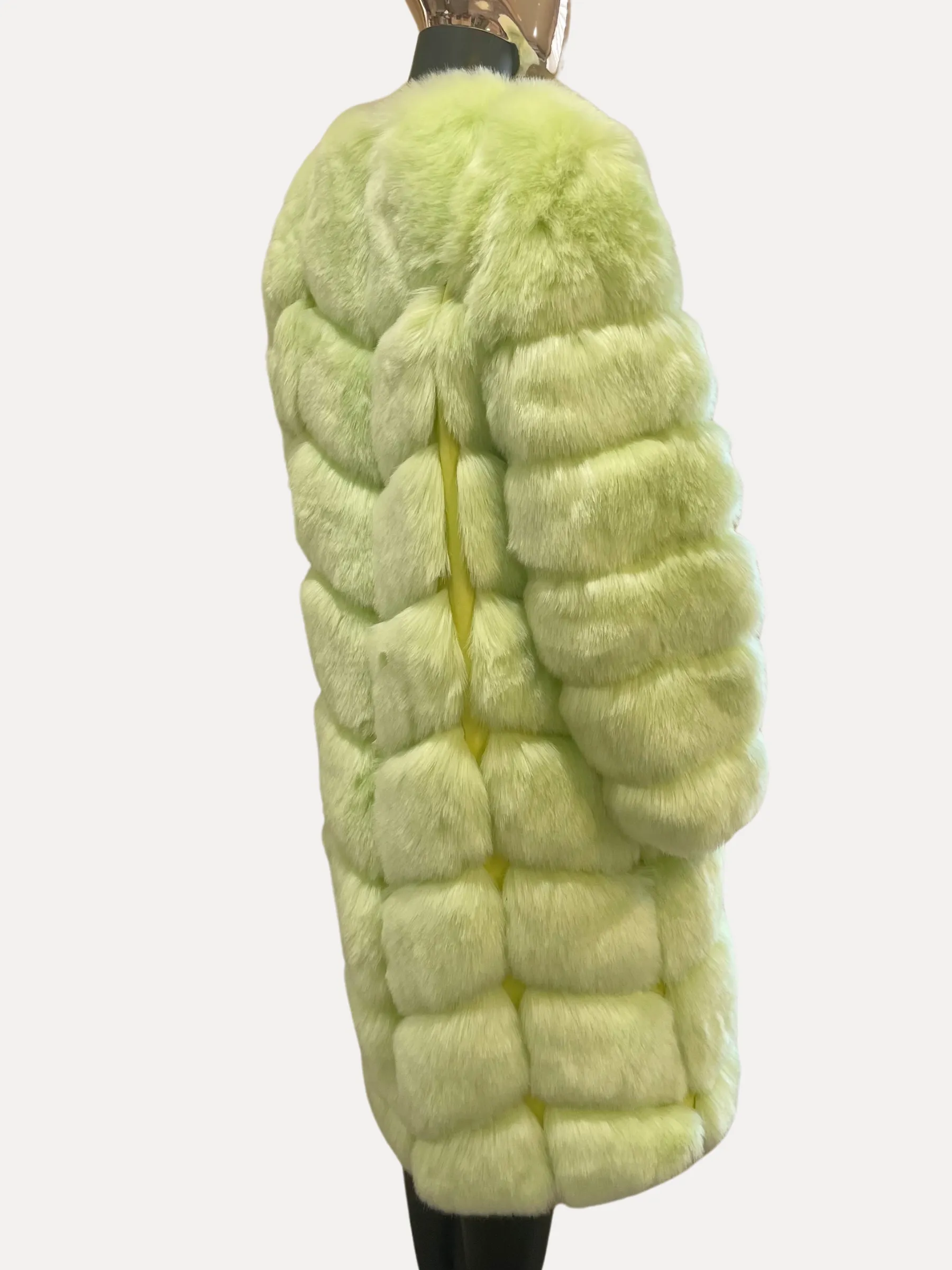 Pale Peridox Faux Fur Coat