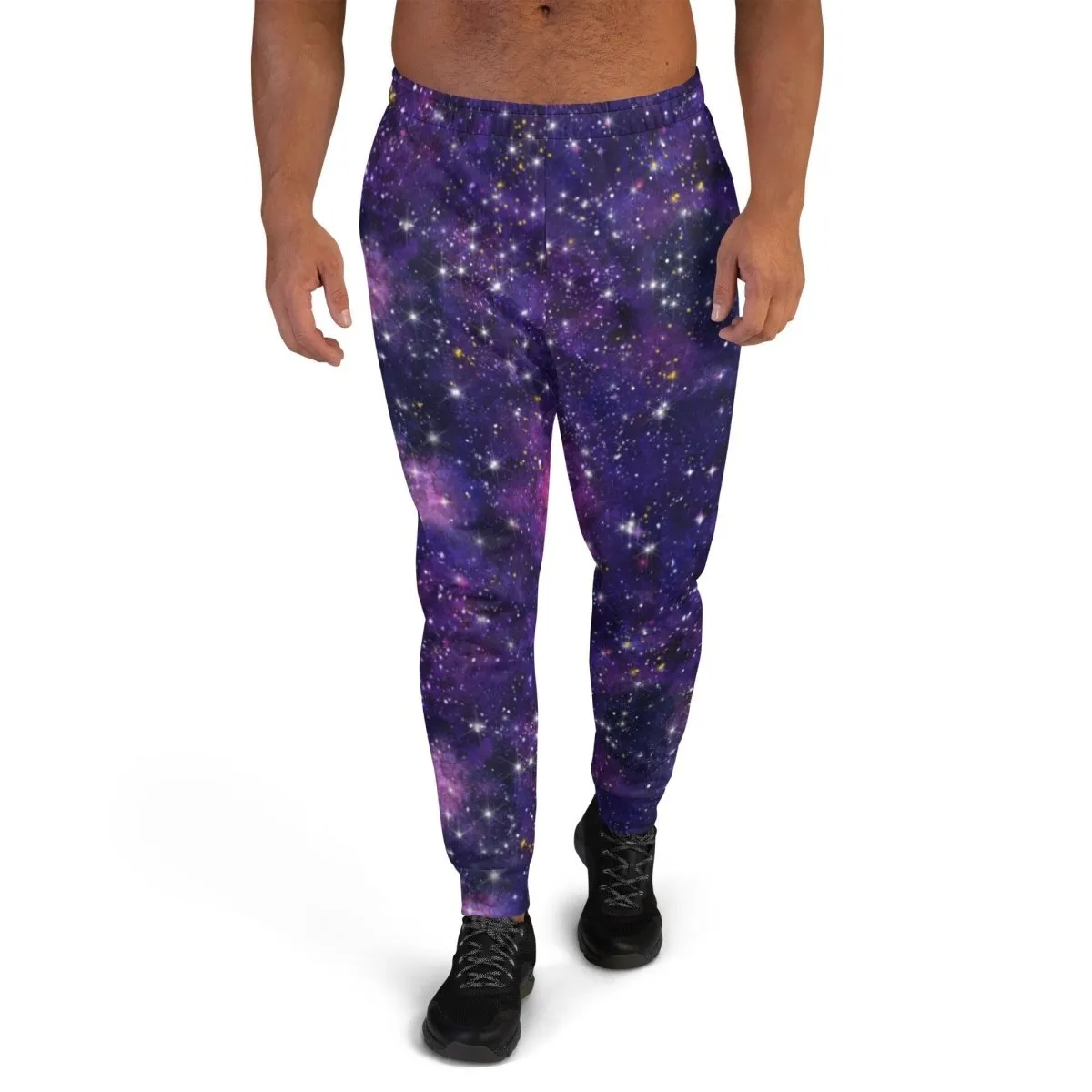 Purple Galaxy Men's Street Joggers
