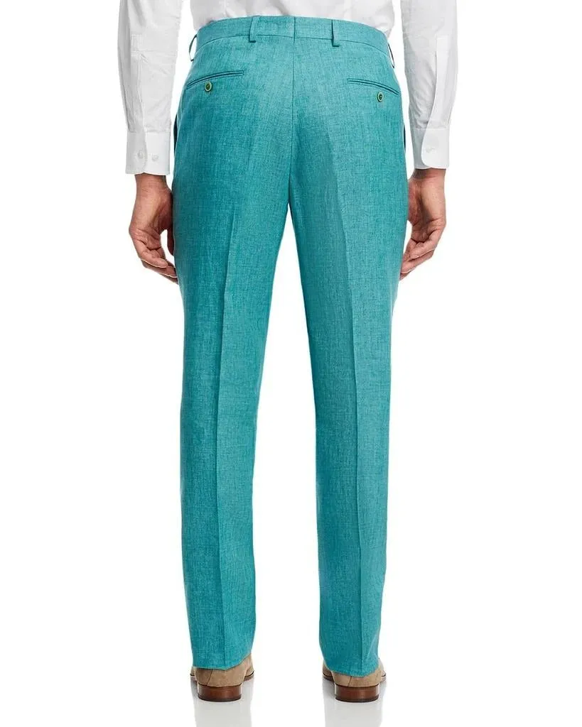 Robert Graham Mens Delave Slim Fit Linen Suit Dress Pants Size 34 Teal Green