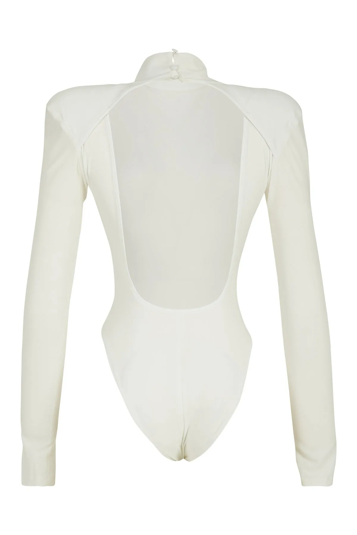 Volante White Turtleneck Bodysuit